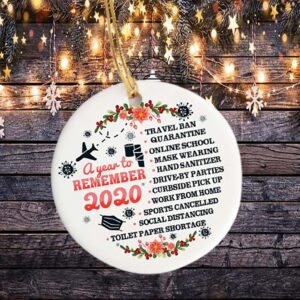 A Year To Remember 2020 Decorative Christmas Circle Ornament