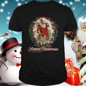 African American Santa Claus Antique Vintage Merry Christmas shirt