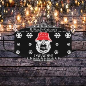 All I Want For Christmas Is Harambe Ugly Christmas Face Mask