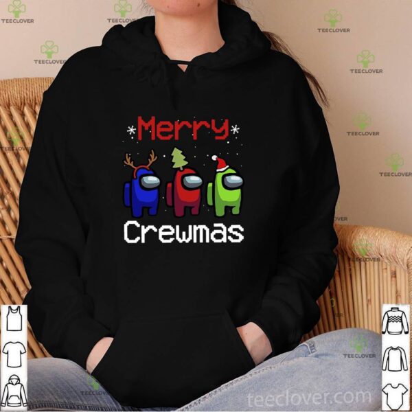 Among Us Christmas Holiday Funny Shirt Merry Christmas Merry Crewmas Santa Claus Xmas Ugly T-S
