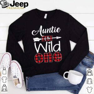 Auntie Of The Wild One Buffalo Plaid Red 1St