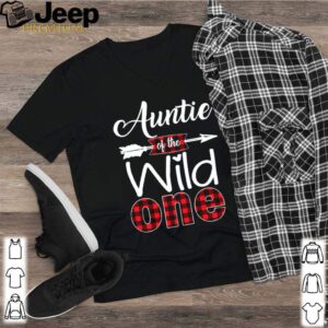 Auntie Of The Wild One Buffalo Plaid Red 1St shirt