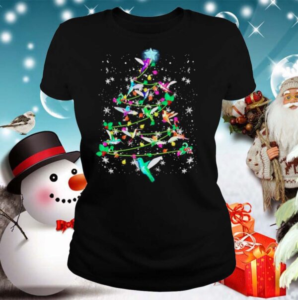 Birds Christmas tree tshirt