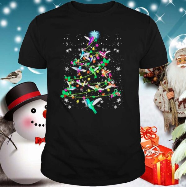 Birds Christmas tree tshirt