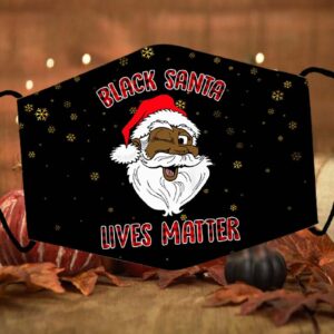 Black Santa Lives Matter Face Mask