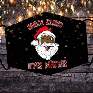 Black Santa Lives Matter Face Mask
