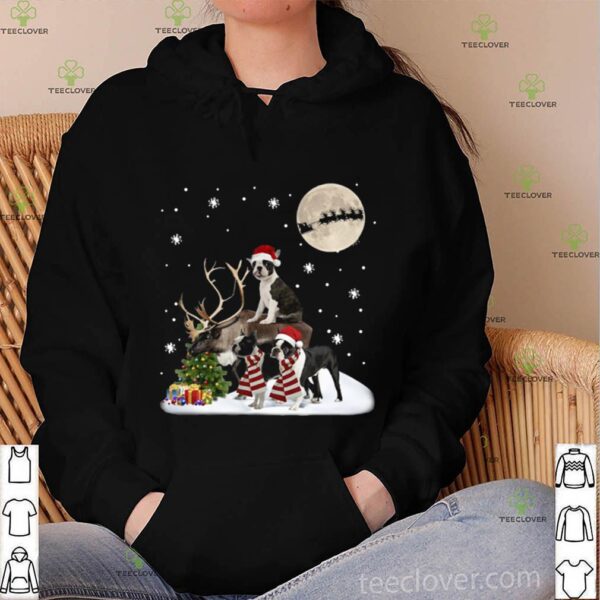 Boston Terrier Gorgeous With Reindeer Boston Lover Christmas shirt