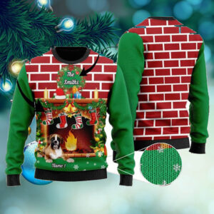 Boxer Custom Ugly Sweater For Someone Who Loves Pet And Family On Christmas Time - Customize Family Names And Dog Names