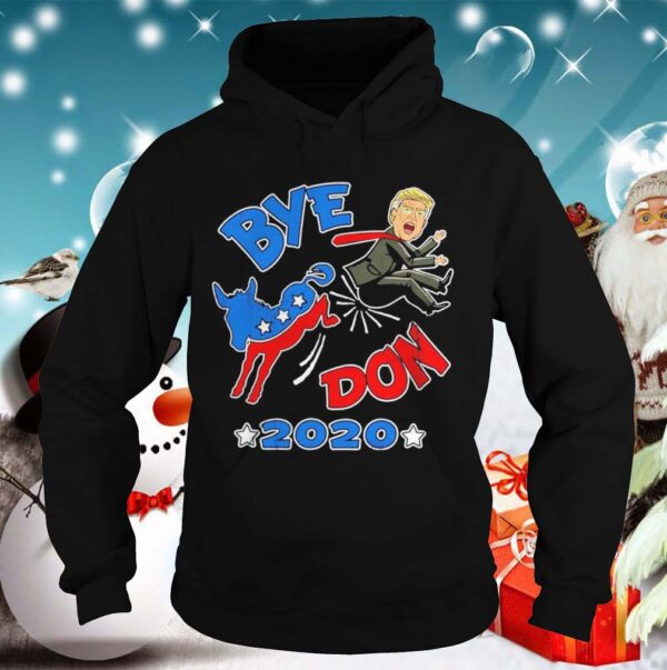 Bye Don 2020 democrat Donkey kick Donald Trump out cartoon hoodie, sweater, longsleeve, shirt v-neck, t-shirt