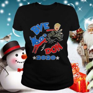 Bye Don 2020 democrat Donkey kick Donald Trump out cartoon shirt