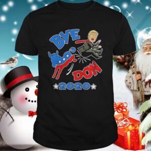 Bye Don 2020 democrat Donkey kick Donald Trump out cartoon shirt