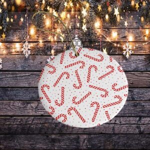 Candy Cane Christmas Circle Ornament