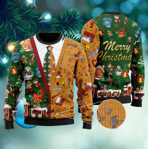 Carpenter Merry Christmas Ugly Sweater At Xmas Time