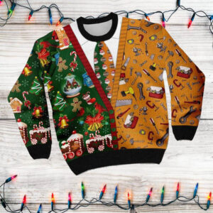 Carpenter Merry Christmas Ugly Sweater At Xmas Time ;