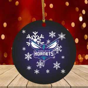 Charlotte Hornets Merry Christmas Circle Ornament