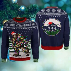 Christmas I Party With Sasquatch Camping Knitting Pattern 3D Fullprint Shirt