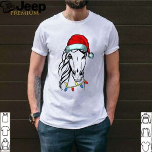 Christmas Lights Horse Gift Santa Funny Xmas Tree shirt