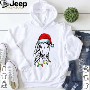 Christmas Lights Horse Gift Santa Funny Xmas Tree shirt