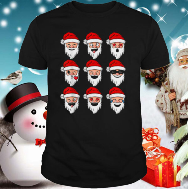 Christmas Santa Emojis Emoticons hoodie, sweater, longsleeve, shirt v-neck, t-shirt