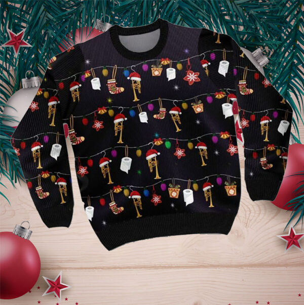 Christmas Trumpet Ugly Sweater For Trumpet Lovers On Christmas Days