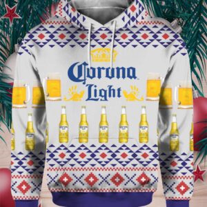 Corona Light Beer 3D Print Ugly Christmas Sweater