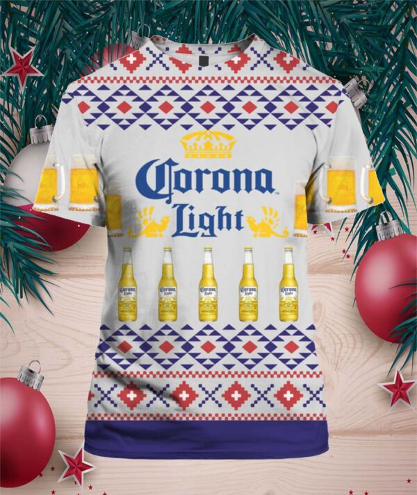 Corona Light Beer 3D Print Ugly Christmas Sweater