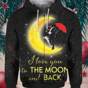 Couple I Love You To The Moon And Back 3D Sweater Hoodie