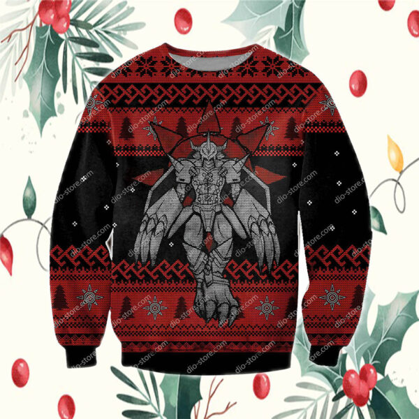 Digimon Wargreymon 3D Print Ugly Christmas Sweathoodie, sweater, longsleeve, shirt v-neck, t-shirt