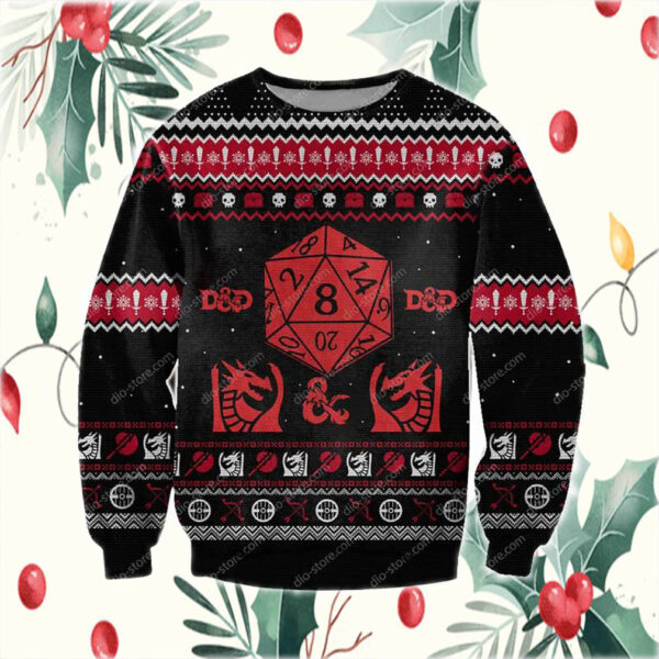 Dungeons & Dragons 3D Print Ugly Christmas Sweathoodie, sweater, longsleeve, shirt v-neck, t-shirt