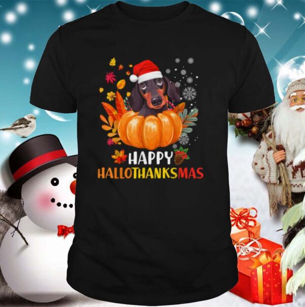 Dachshund Hallothanksmas shirt