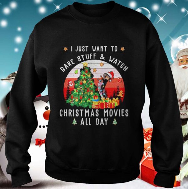 Dachshund Santa I just want to bake stuff and watch Christmas movies all day retro