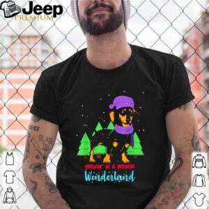 Dachshund walkin in a Weiner wonderland Christmas Nessa Jenkins Oh Oh Oh merry Christmas shirt