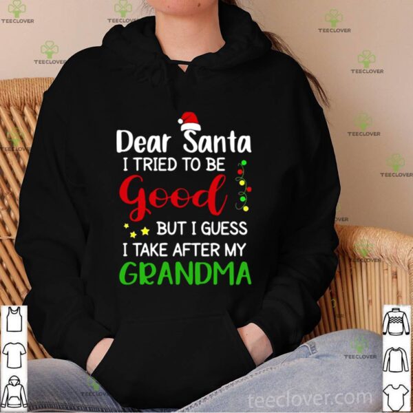 Dear Santa I Tried To Be Good But I Guess I Take After My Grandma hoodie, sweater, longsleeve, shirt v-neck, t-shirt