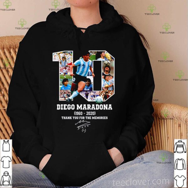Diego Maradona 1960 2020 thank you for the memories hoodie, sweater, longsleeve, shirt v-neck, t-shirt