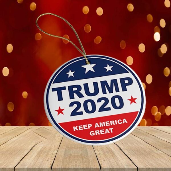 Donald Trump 2020 Keep America Great Christmas Circle Ornament
