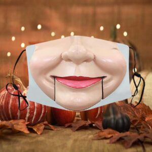 Dummy Face Halloween Cosplay Printed Washable Face Mask