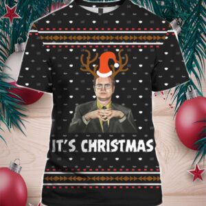 Dwight Schrute It’s Christmas 3D Print Ugly Christmas Sweater