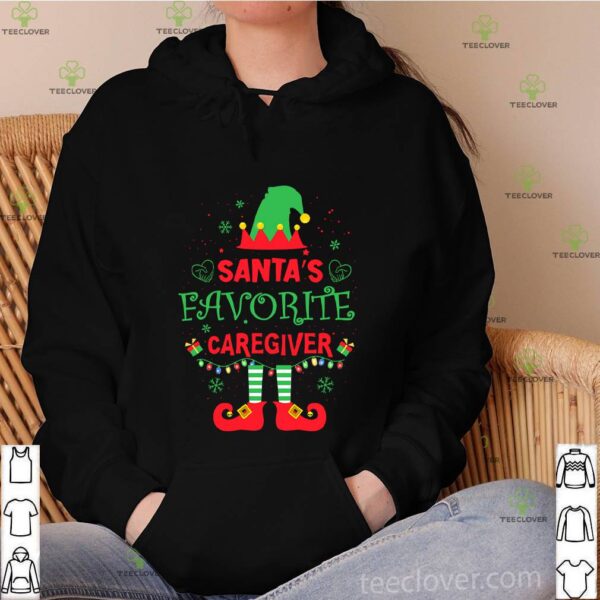 ELF Santa’s Favorite Caregiver Merry Christmas Sweathoodie, sweater, longsleeve, shirt v-neck, t-shirt