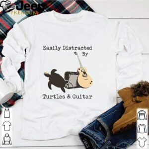 Easily Distracted By Turtles And Guitar shirt