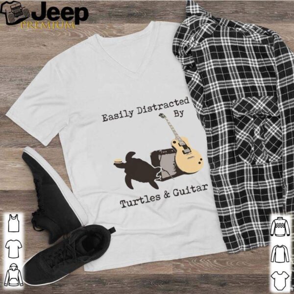 Easily Distracted By Turtles And Guitar shirt