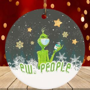 Ew People Decorative Christmas Ornament – Holiday Flat Circle Ornament