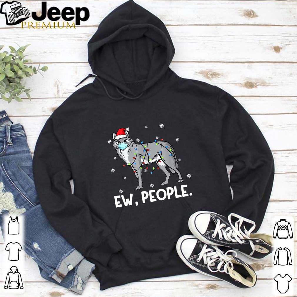 Ew People Wolf Face Mask Santa Funny Wolf