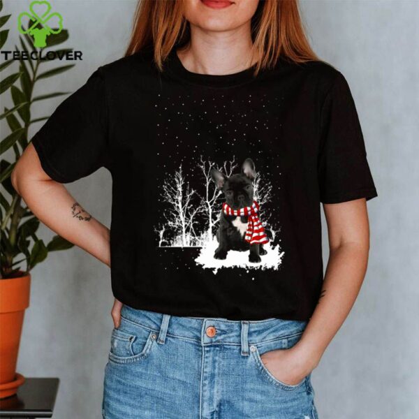 French Bulldog Snow Scarf Christmas shirt