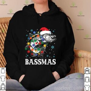 Funny Bass Fishing Santa Hat Christmas Pajama shirt