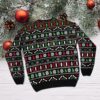 Funny Hairy Chest And Gile Ugly Sweater With Fishing And Christmas Pattern For Fishing Lovers On National Ugly Sweater Day And Christmas Seaso