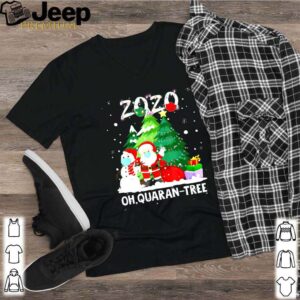 Funny Quarantine Christmas Tree Santa Wear Face shirt 2