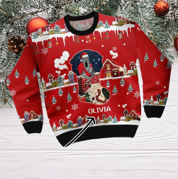 Funny Zebra Santa Claus Custom Ugly Sweater For Corgi Lovers On Christmas Days