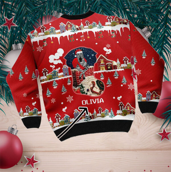 Funny Zebra Santa Claus Custom Ugly Sweater For Corgi Lovers On Christmas Days