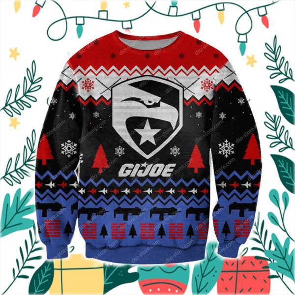 G.i.joe Cobra 3D Print Knitting Pattern Ugly Christmas Sweater