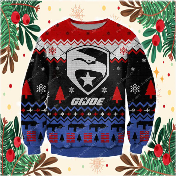 G.i.joe Cobra 3D Print Knitting Pattern Ugly Christmas Sweater